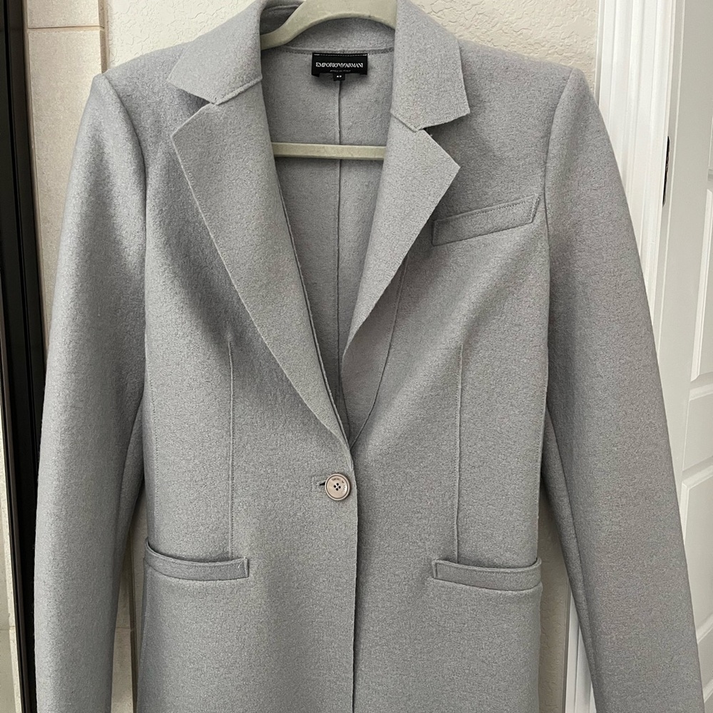 Emporio Armani Wool Blend light gray Long Sleeve Blazer IT 42 US S (6)